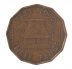 Fiji 3 Pence Coin, 1960, KM #22, VF-Very Fine, Queen Elizabeth II, Hut