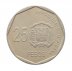 Dominican Republic 25 Pesos Coin, 2010, KM #107, Mint, Gregorio Luperon, Coat of Arms