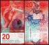 Switzerland 20 Francs Banknote, 2016, P-76d.1, UNC