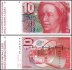 Switzerland 10 Francs Banknote, 1987, P-53g.1, UNC