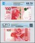 Hong Kong - Bank of China 100 Dollars Banknote, 2018, P-350, UNC, TAP 60-70 Authenticated