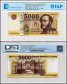 Hungary 5,000 Forint Banknote, 2016, P-205a, UNC, TAP 60-70 Authenticated