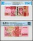 Indonesia 100,000 Rupiah Banknote, 2018, P-160c.1, UNC, Solid Serial #CDA444444, TAP Authenticated