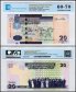 Libya 20 Dinars Banknote, 2009 ND, P-74, UNC, TAP 60-70 Authenticated