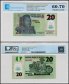 Nigeria 20 Naira Banknote, 2021, P-34q, UNC, Polymer, TAP 60-70 Authenticated