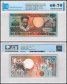 Suriname 250 Gulden Banknote, 1988, P-134, UNC, Radar Serial #, TAP 60-70 Authenticated