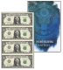 United States of America - USA 1 Dollar, Limited Edition Banknote Folder, 2013, P-537, UNC, 4 Piece Uncut Sheet