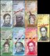 Venezuela 500 - 100,000 Bolivar Fuerte 7 Piece Full Specimen Set, 2007-2017, UNC