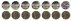 France 20 Centimes 4g Aluminum Bronze 7 Pieces (PCS) Coin Set,1962-2001,Football