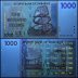 Zimbabwe 1,000 (1000) Dollars Banknote, 2007, P-71, USED, 100 Trillion Series