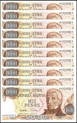 Argentina 1,000 Pesos Banknote, 1982 ND, P-304d.2, UNC, Series I