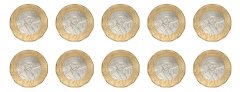 Mexico 20 Pesos Coin, 2019, KM #992, Mint, Commemorative, Emiliano Zapata, Coat of Arms