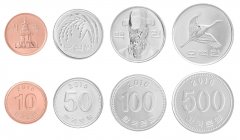 South Korea 10-500 Won, 4 Pieces Coin Set, 2016, Mint