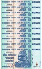 Zimbabwe 100 Trillion Dollars Banknote, 2008, AA, P-91, Used