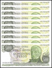 Argentina 500 Pesos Banknote, 1977-1982 ND, P-303c, UNC