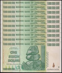 Zimbabwe 1 Billion Dollars Banknote, 2008, P-83, Used