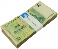 Zimbabwe 10 Dollars Banknote, 2007, P-67, Used